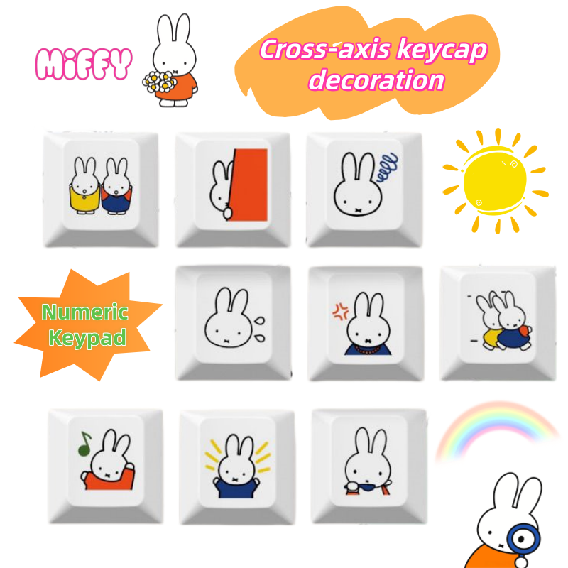 Custom Keycaps - Yeni Miffy tavşan karikatür sevimli klavye