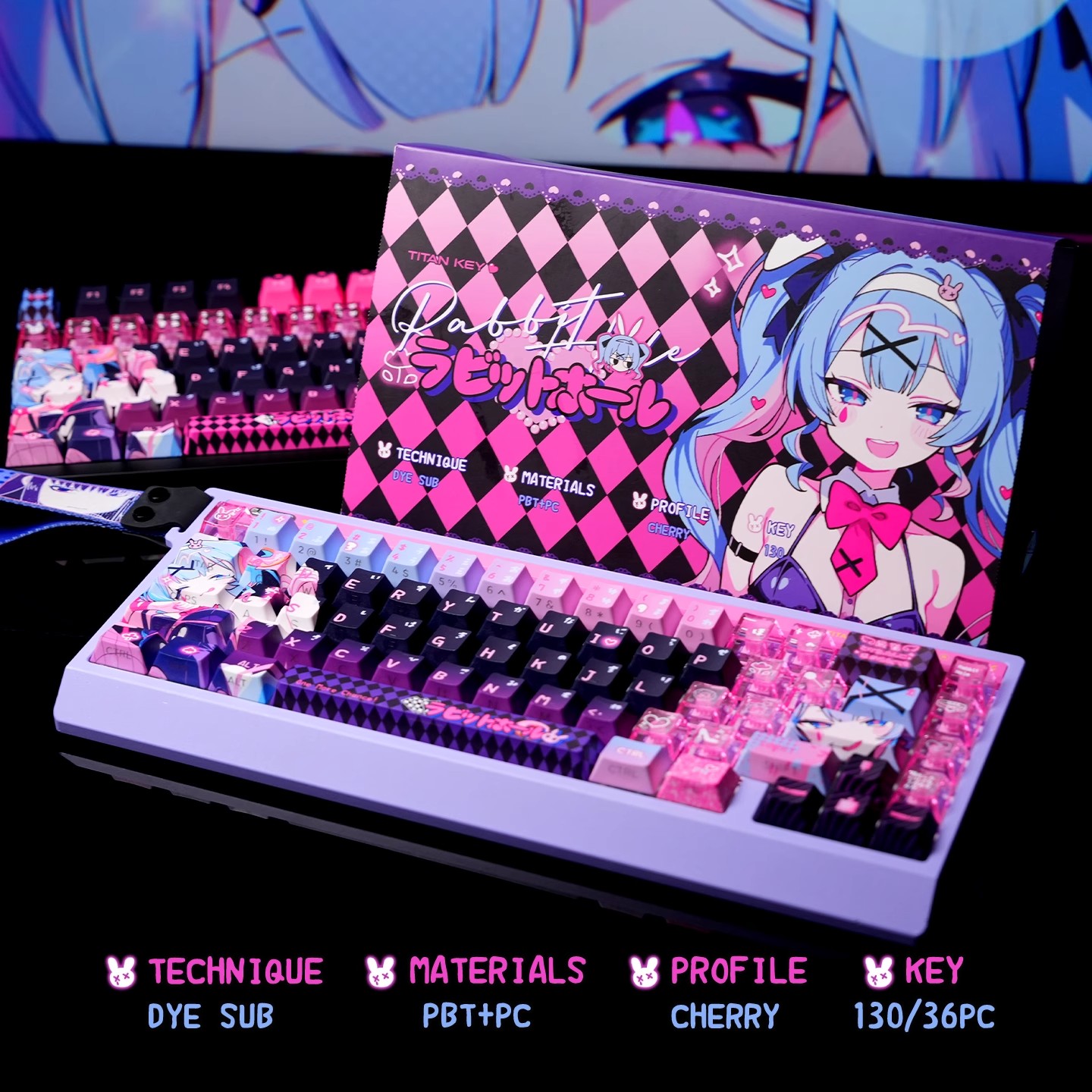 Pc Gaming Set - Anime Tavşan Deliği Temalı Özel Tuş