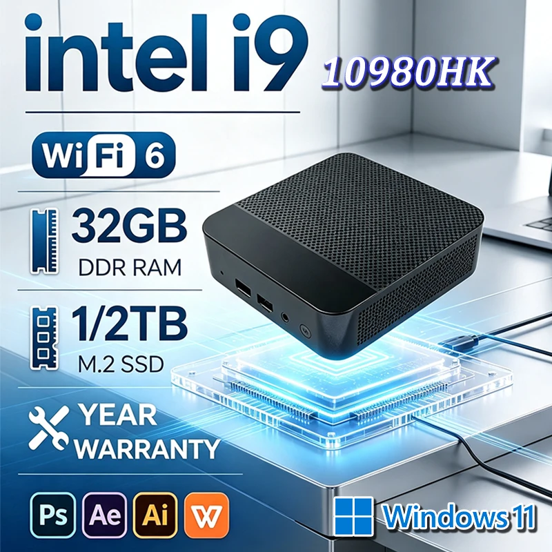 Pc Gaming Ram 32Gb - Mini PC Core i9 10980HK Windows