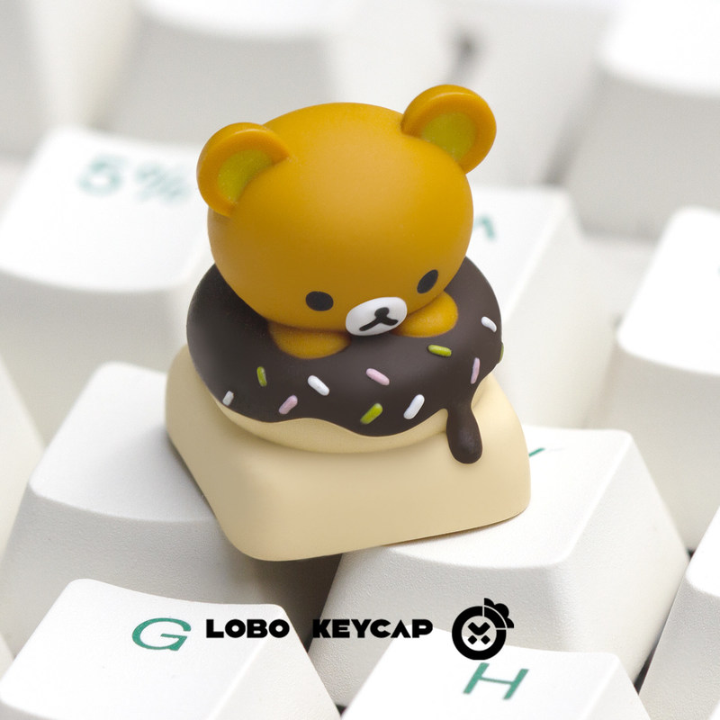 Custom Keycaps - Sevimli Rilakkuma Reçine Donut Temalı Değiştirilebilir