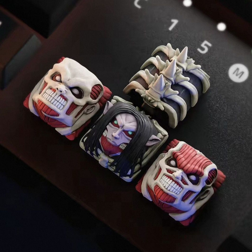 Custom Keycaps - YENİ Attack on Titan Co markalı