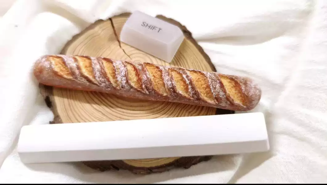 Custom Keycaps - Baguette Food Artisan Spacebar Tuş Başlığı