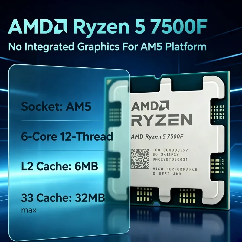 Pc Gaming Cpu - AMD Ryzen 5 7500F Masaüstü CPU
