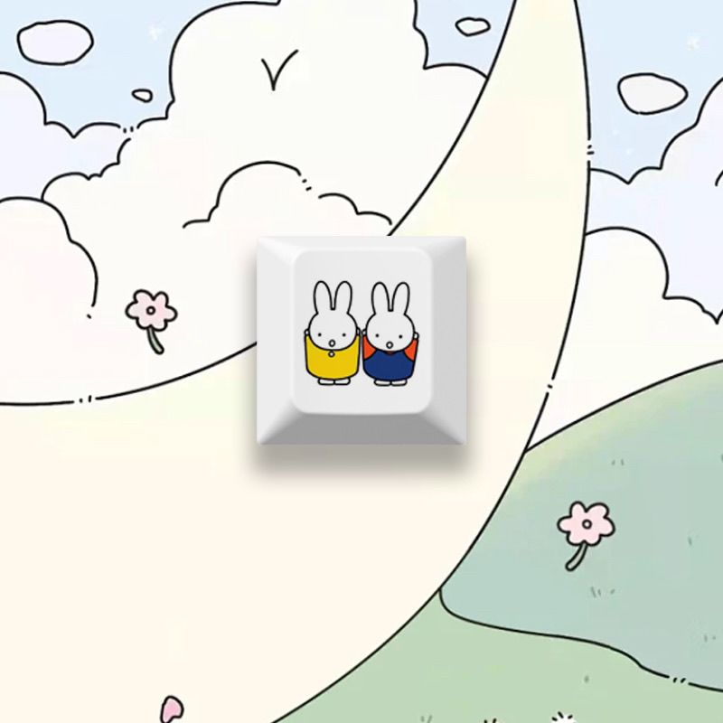 Yeni Miffy tavşan karikatür se - Custom Keycaps incelemesi ve fiyatı