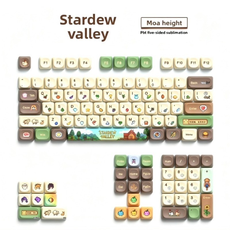 112 adet Stardew Valley özel t - Custom Keycaps incelemesi ve fiyatı