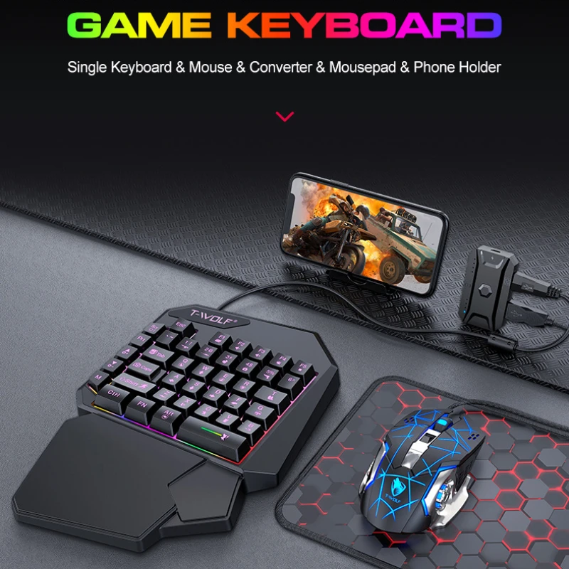 T-WOLF TF900 tek elle klavye t - Pc Gaming Set incelemesi ve fiyatı