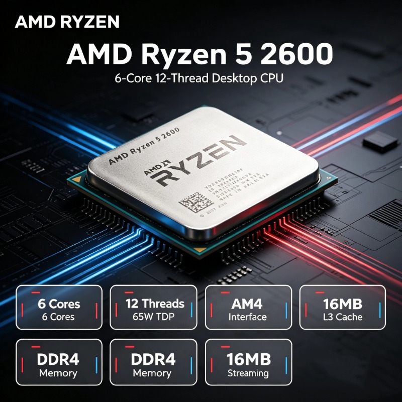 AMD Ryzen 5 2600 R5 2600 3.4GH - Pc Gaming Cpu incelemesi ve fiyatı