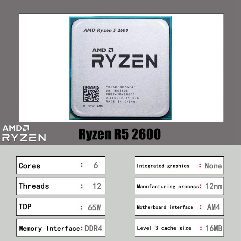 AMD Ryzen 5 2600 R5 2600 3.4GH - Pc Gaming Cpu incelemesi ve fiyatı