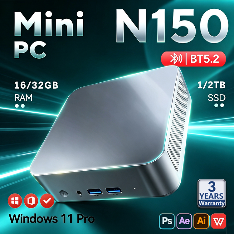 2026 Intel N150 Mini PC Taşına - Pc Gaming Ram 32Gb incelemesi ve fiyatı