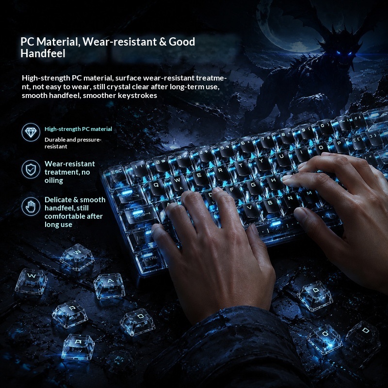 Şeffaf Arka Aydınlatmalı Tuş B - Pc Gaming Set incelemesi ve fiyatı