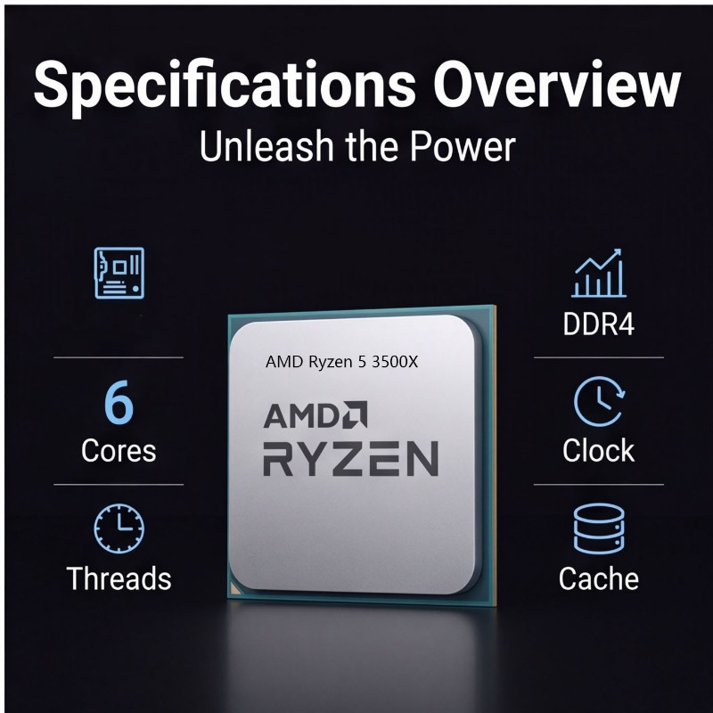 AMD Ryzen 5 3500X Masaüstü İşl - Pc Gaming Cpu incelemesi ve fiyatı