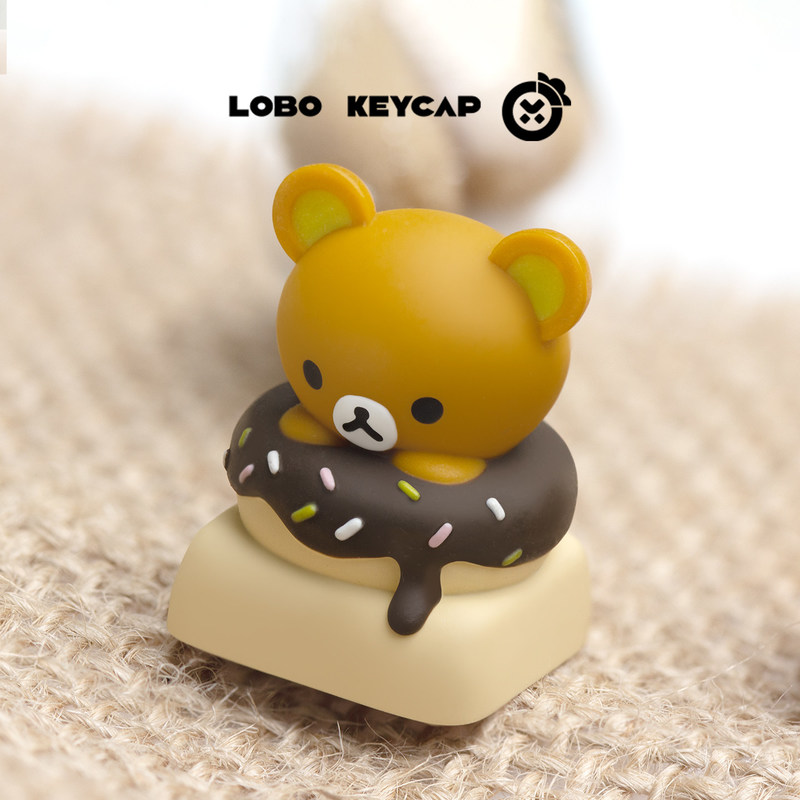 Sevimli Rilakkuma Reçine Donut - Custom Keycaps incelemesi ve fiyatı