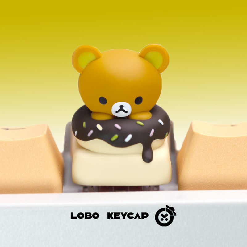 Sevimli Rilakkuma Reçine Donut - Custom Keycaps incelemesi ve fiyatı