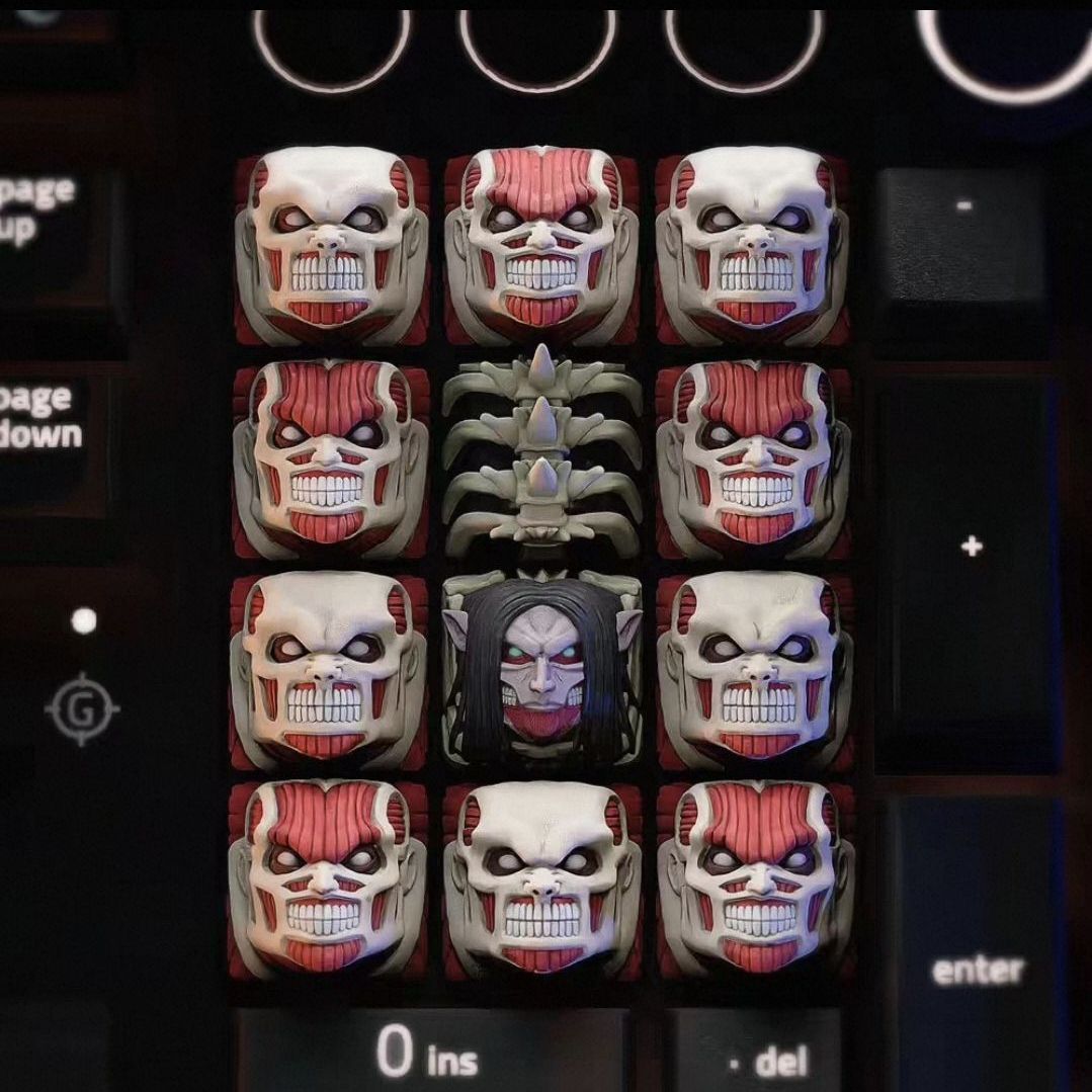 YENİ Attack on Titan Co markal - Custom Keycaps incelemesi ve fiyatı