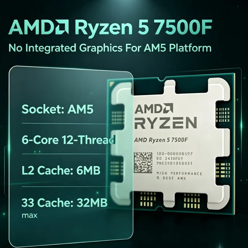 AMD Ryzen 5 7500F 6C12T Masaüs - Pc Gaming Cpu incelemesi ve fiyatı